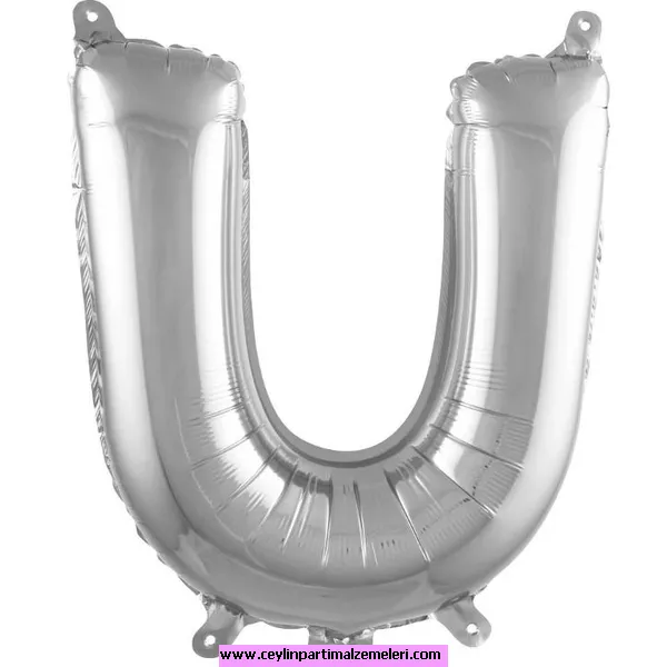 U Gümüş Folyo Balon